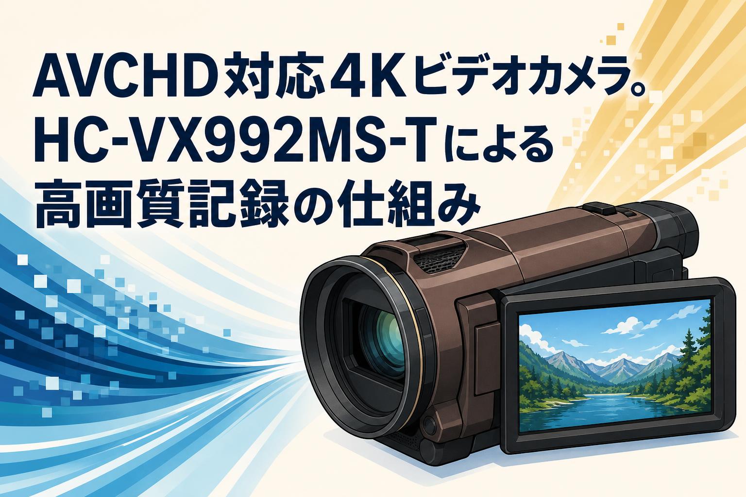 AVCHD対応4Kビデオカメラ。HC-VX992MS-Tによる高画質記録の仕組み