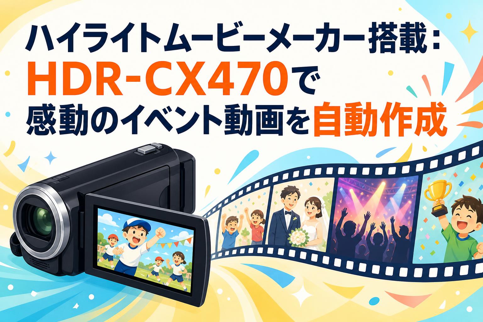 ハイライトムービーメーカー搭載：HDR-CX470で感動のイベント動画を