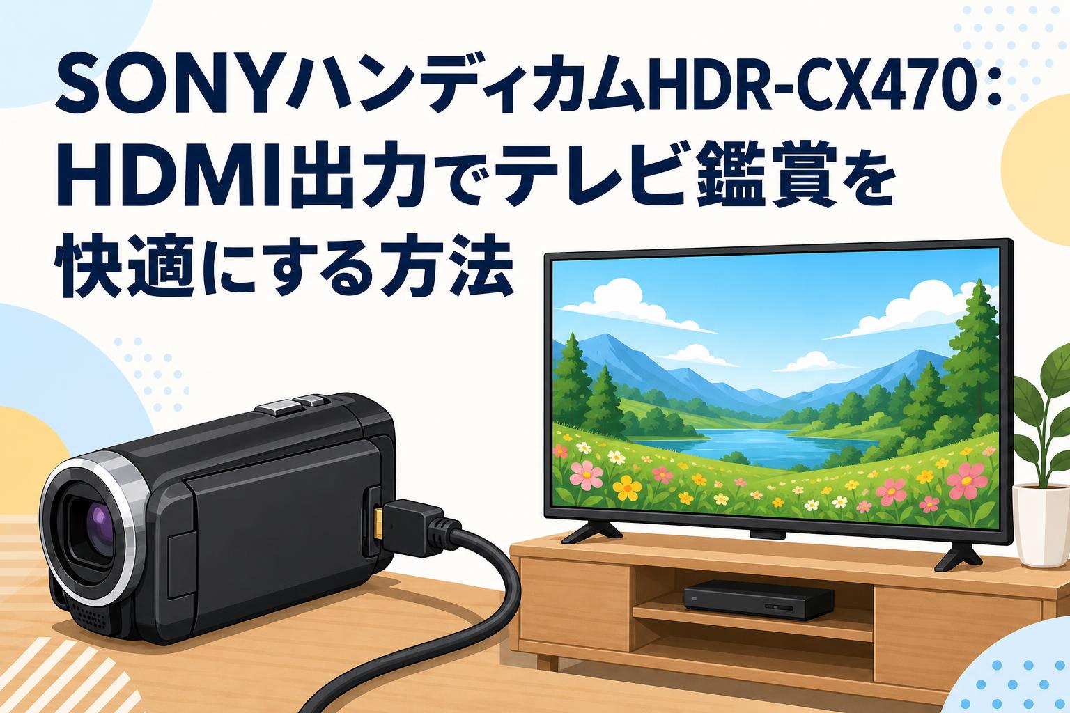 【動作確認済】 SONY HDR-CX470 ハンディカム ソニー製HDMI付 SONYハンディカムHDR-CX470：HDMI出力でテレビ鑑賞を快適にする方法