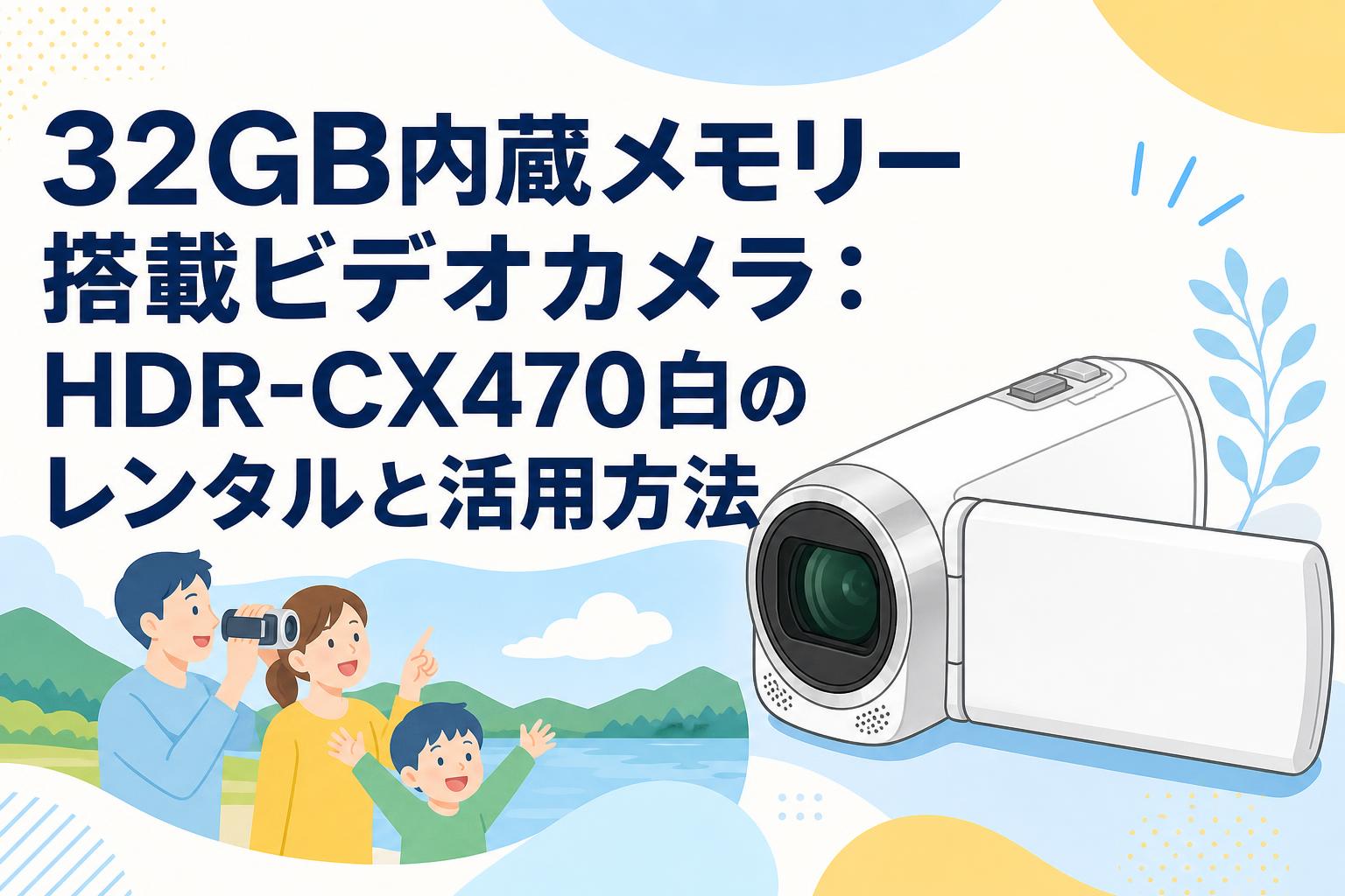 32GB内蔵メモリー搭載ビデオカメラ：HDR-CX470白のレンタルと活用方法