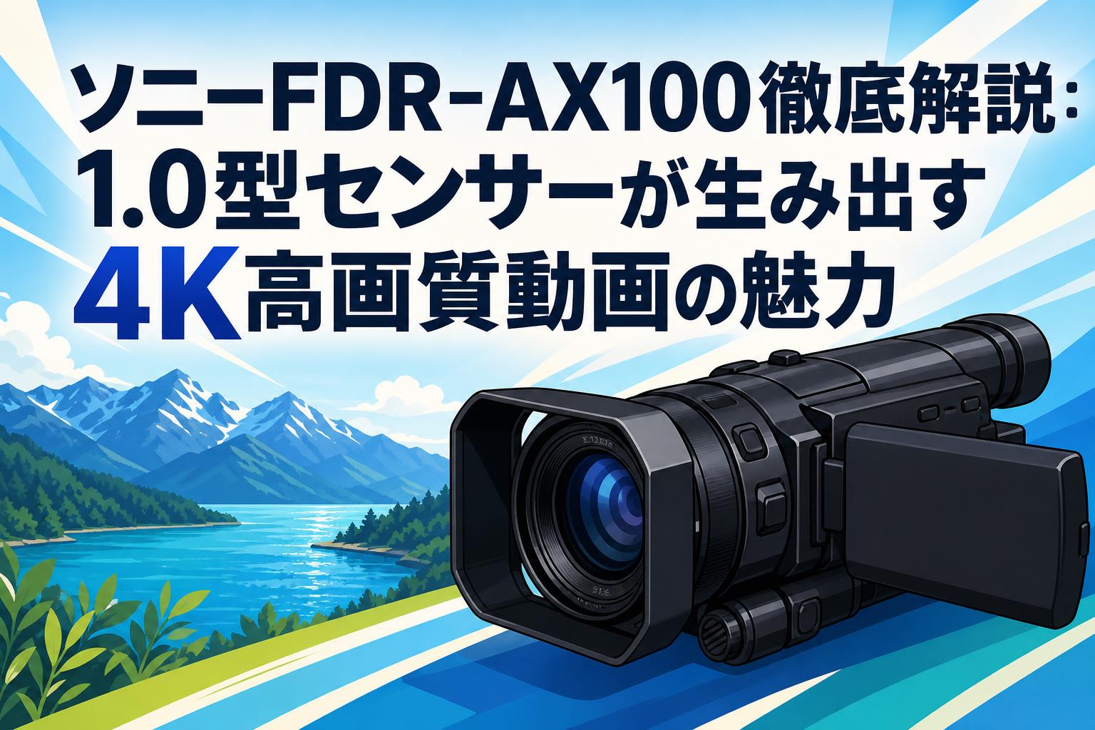 ソニーFDR-AX100徹底解説：1.0型センサーが生み出す4K高画質動画の魅力