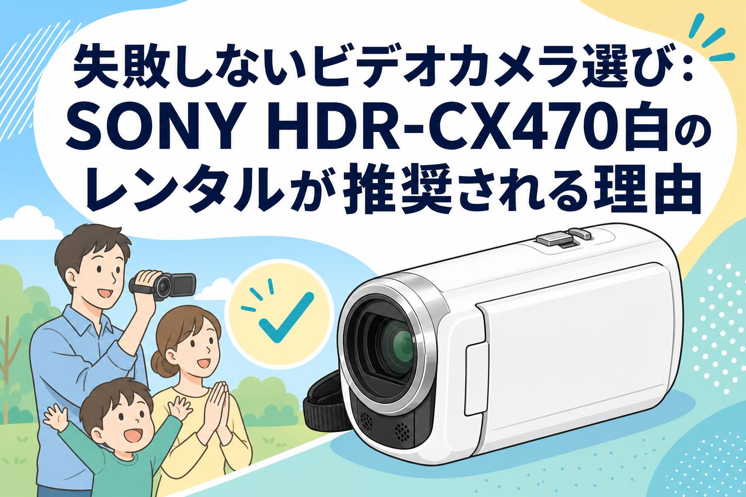失敗しないビデオカメラ選び：SONY HDR-CX470白のレンタルが推奨される
