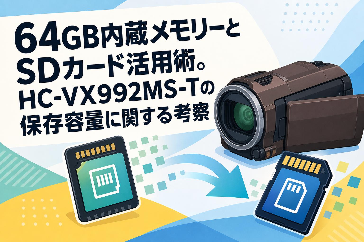 64GB内蔵メモリーとSDカード活用術。HC-VX992MS-Tの保存容量に関する
