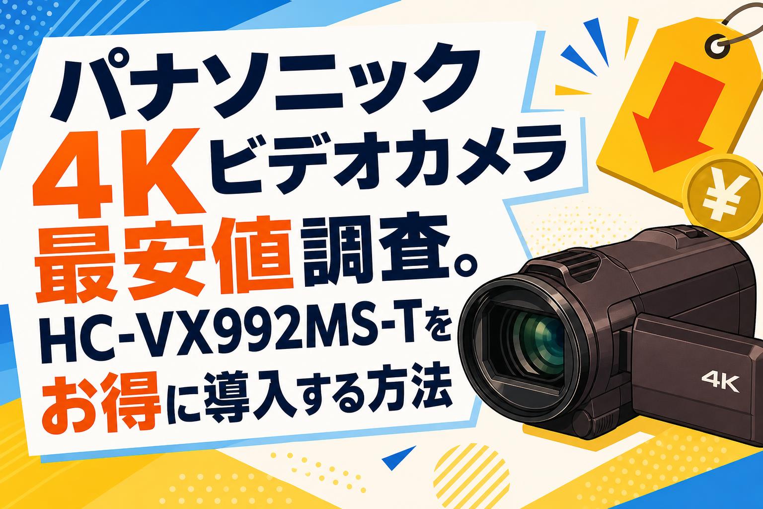 パナソニック4Kビデオカメラ最安値調査。HC-VX992MS-Tをお得に導入する
