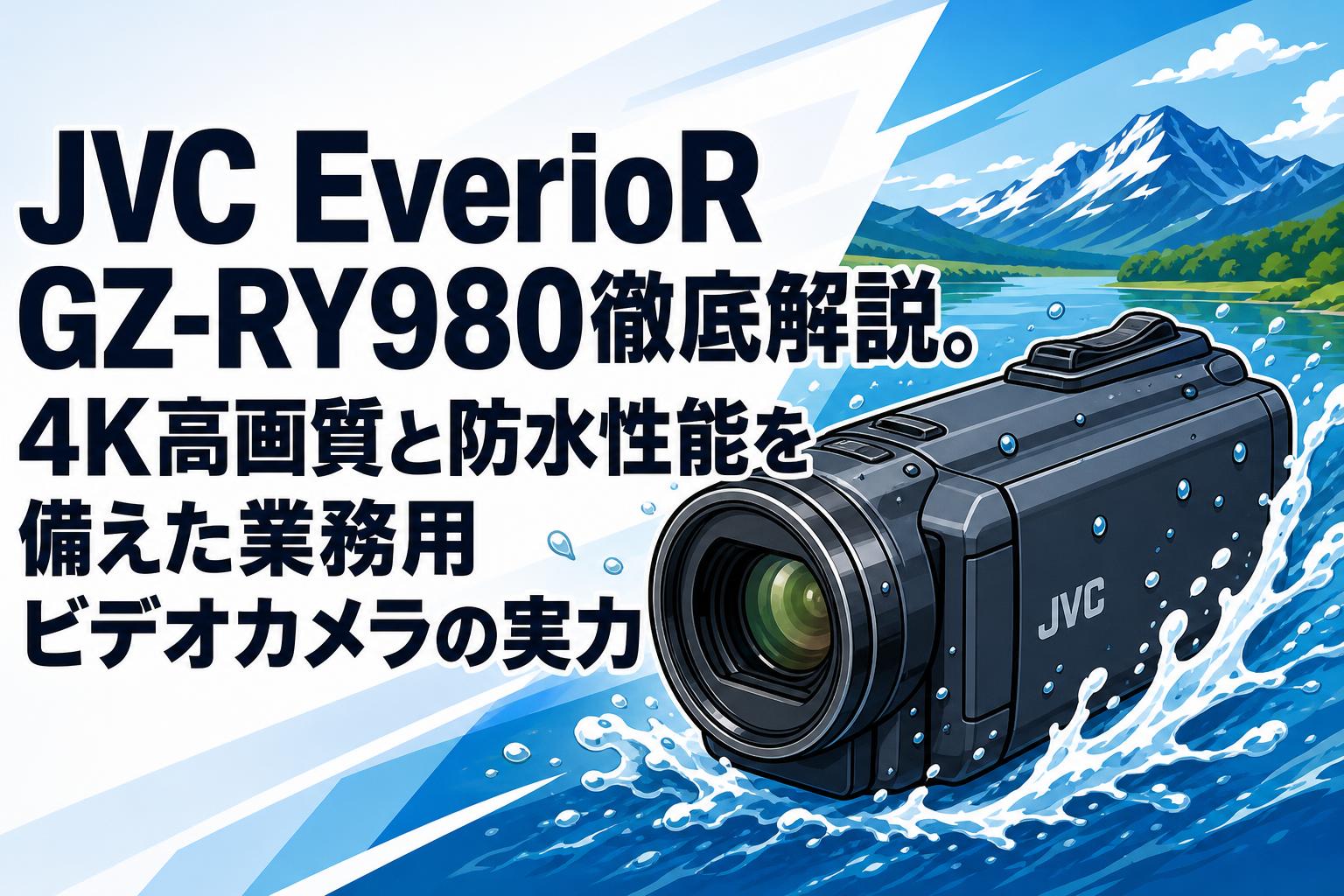 JVC EverioR GZ-RY980徹底解説。4K高画質と防水性能を備えた業務用