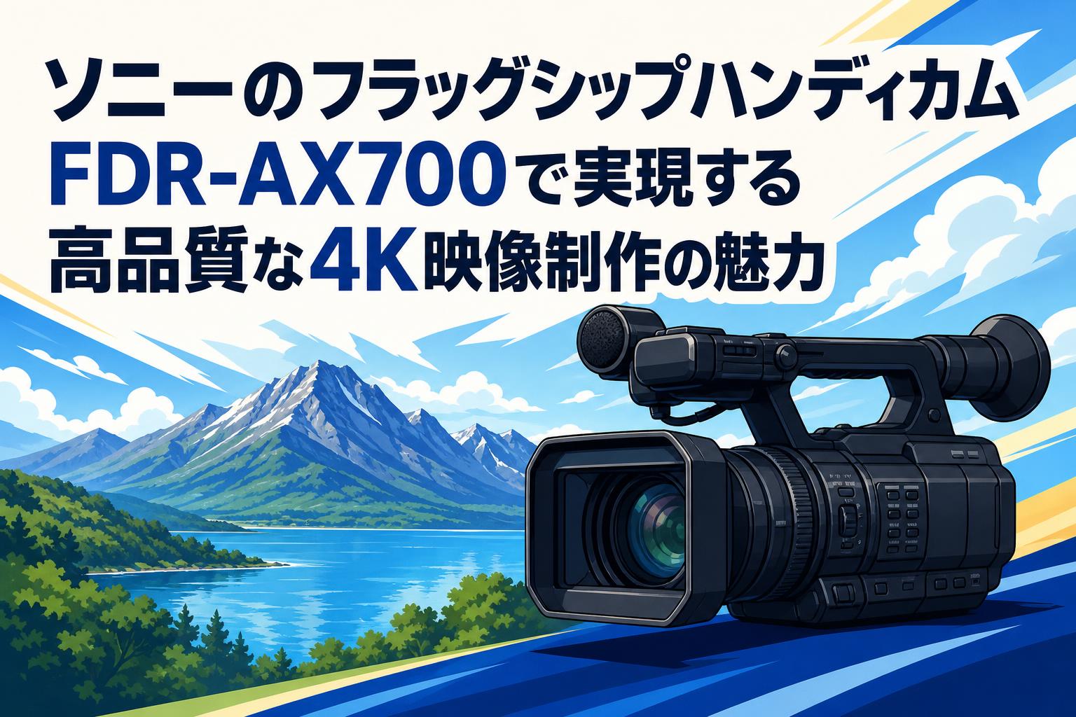 ソニーのフラッグシップハンディカムFDR-AX700で実現する高品質な4K