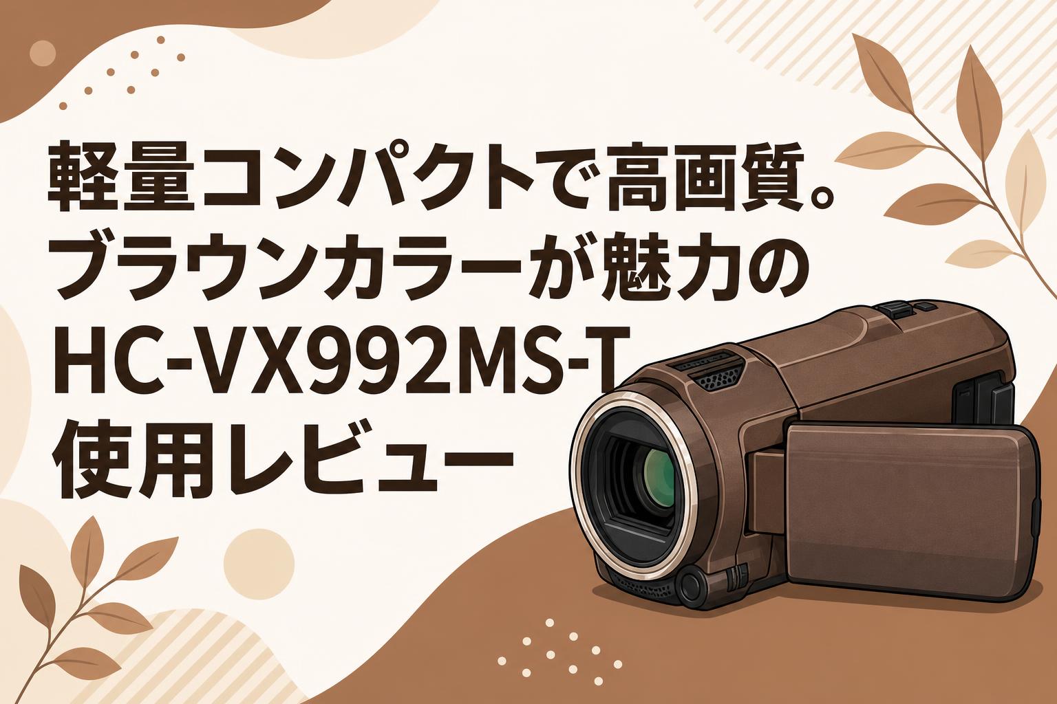軽量コンパクトで高画質。ブラウンカラーが魅力のHC-VX992MS-T使用