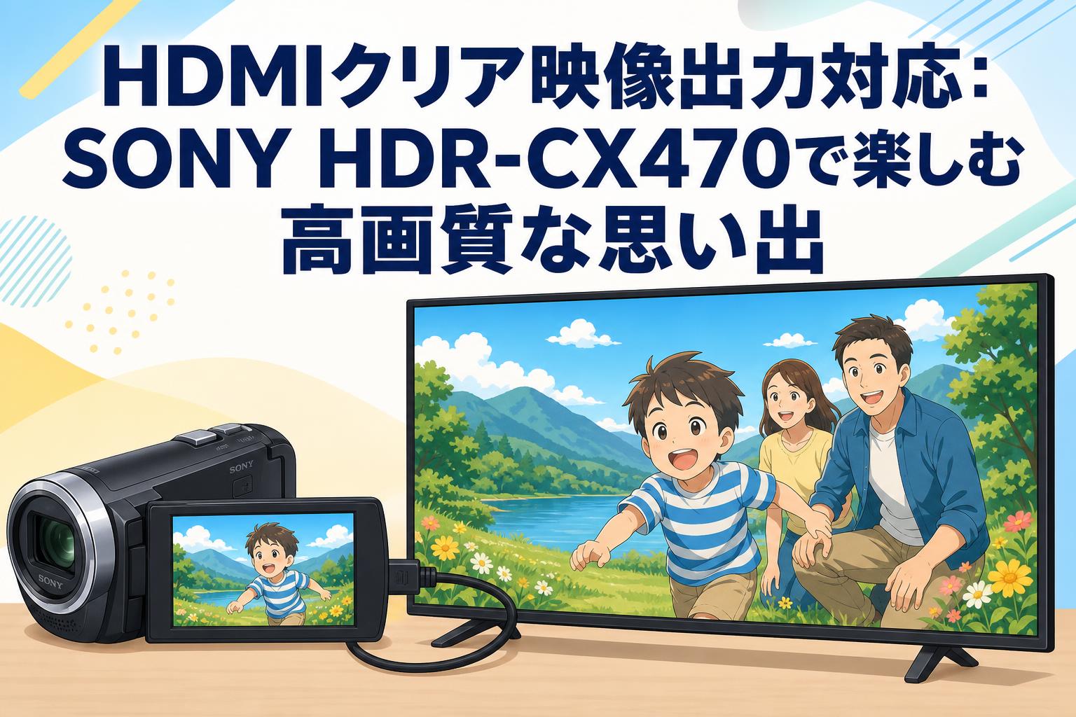 HDMIクリア映像出力対応：SONY HDR-CX470で楽しむ高画質な思い出