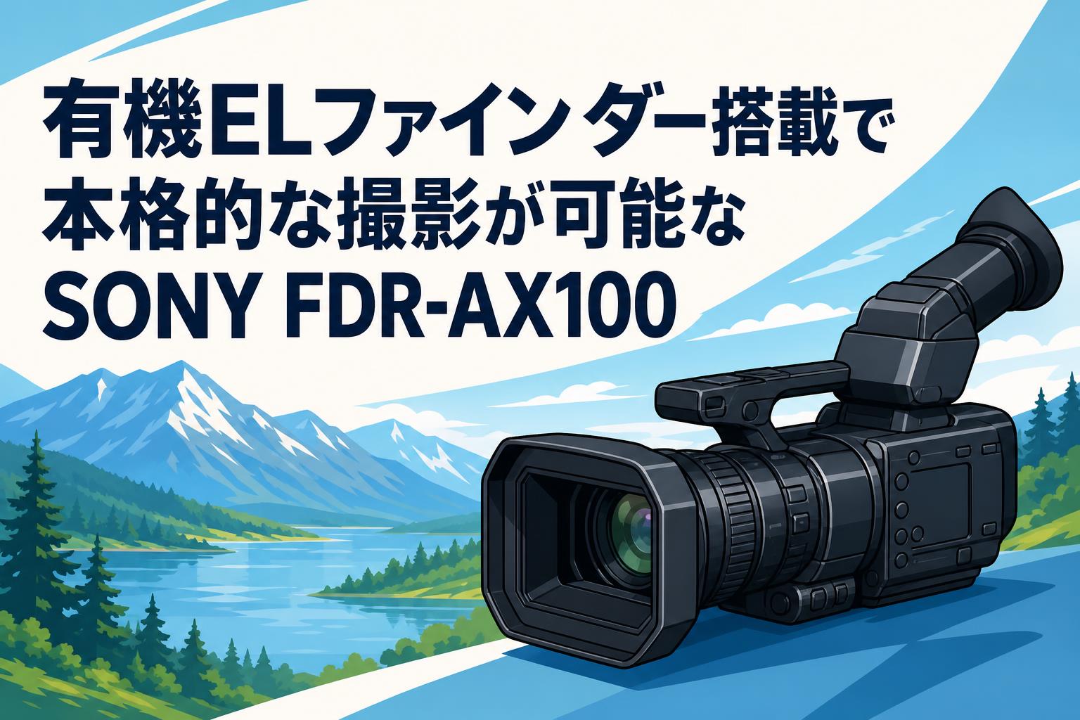 有機ELファインダー搭載で本格的な撮影が可能なSONY FDR-AX100 | PANDA 