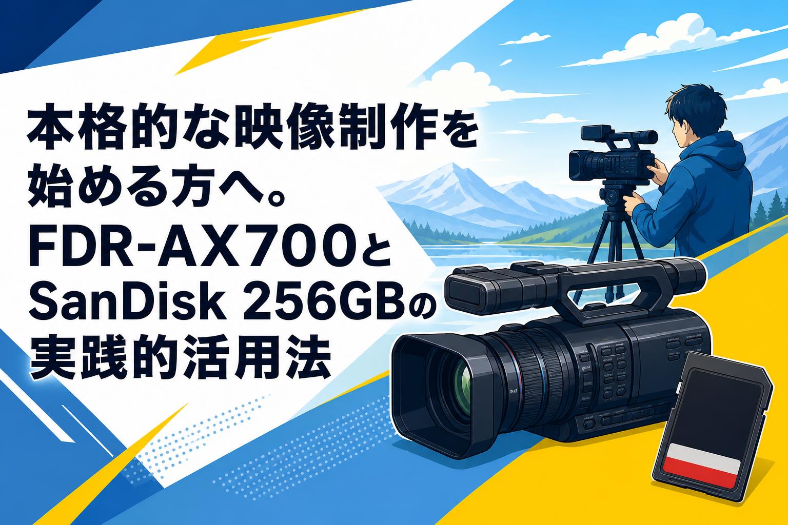 本格的な映像制作を始める方へ。FDR-AX700とSanDisk 256GBの実践的活用