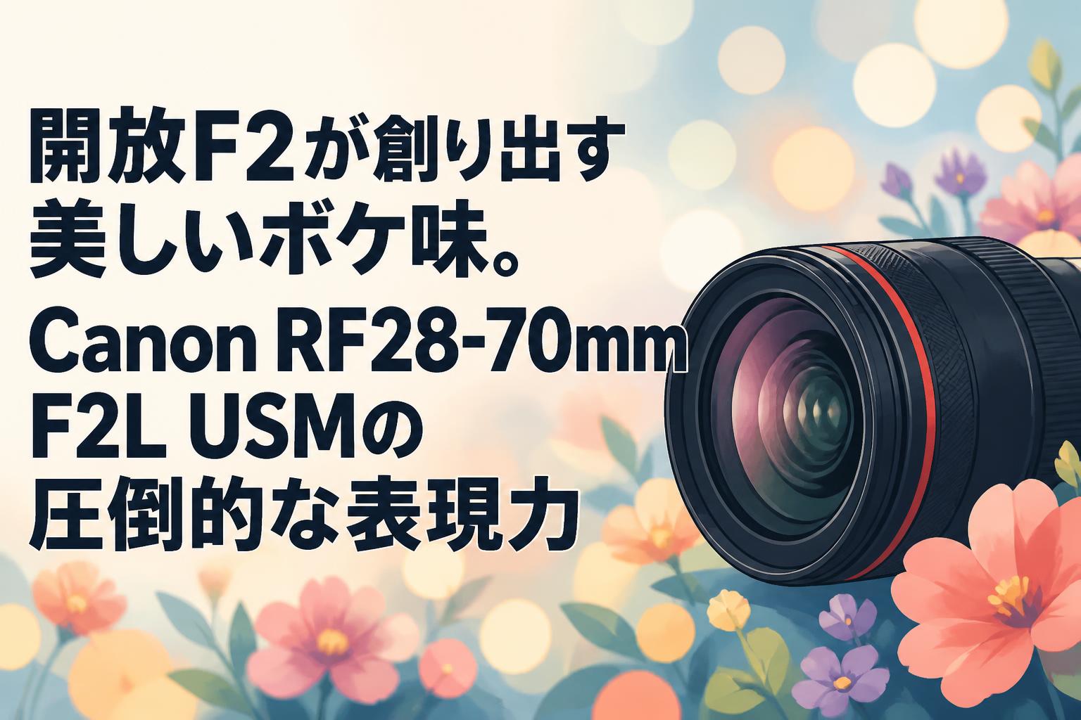 開放F2が創り出す美しいボケ味。Canon RF28-70mm F2L USMの圧倒的な