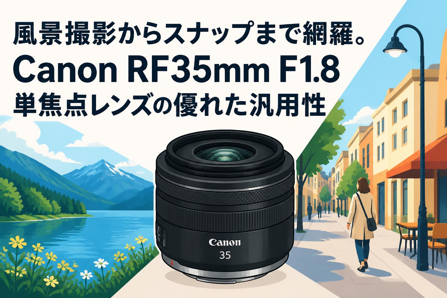 風景撮影からスナップまで網羅。Canon RF35mm F1.8 単焦点レンズの優れ