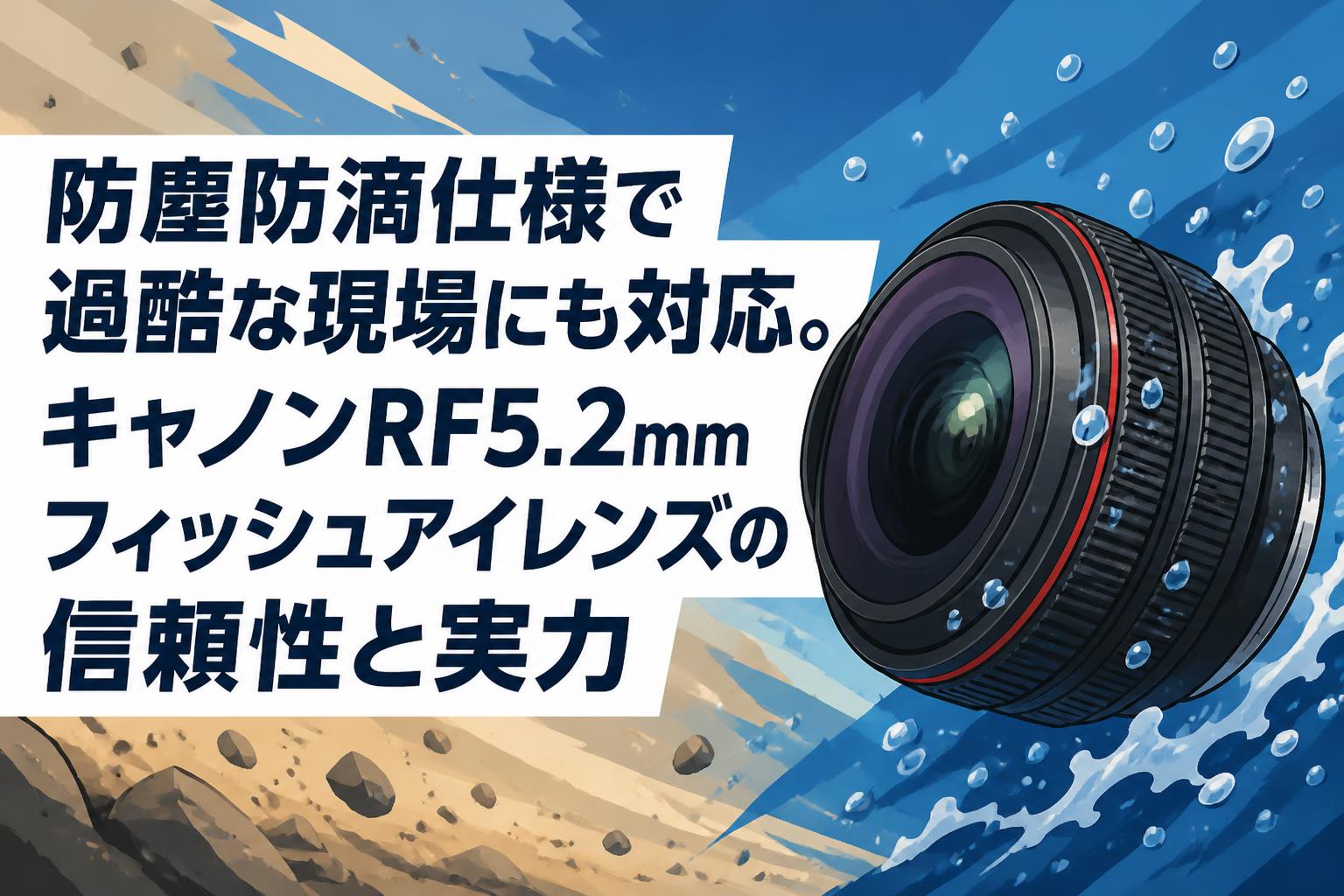 防塵防滴仕様で過酷な現場にも対応。キャノンRF5.2mmフィッシュアイ