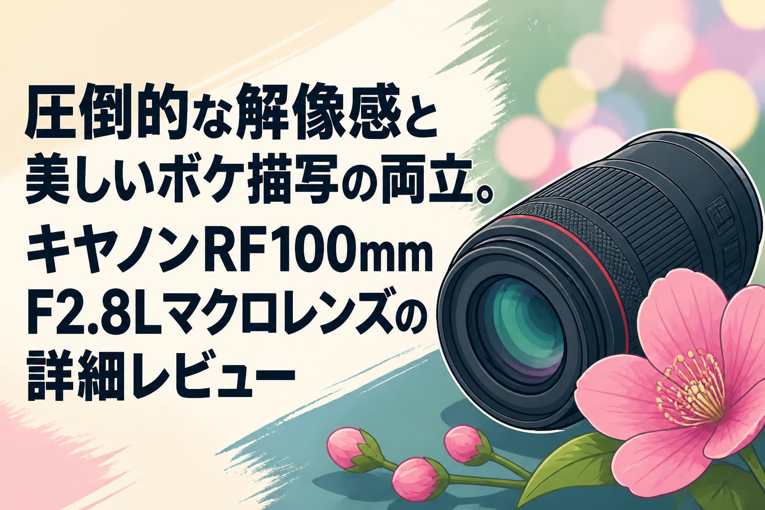 圧倒的な解像感と美しいボケ描写の両立。キヤノンRF100mm F2.8Lマクロ