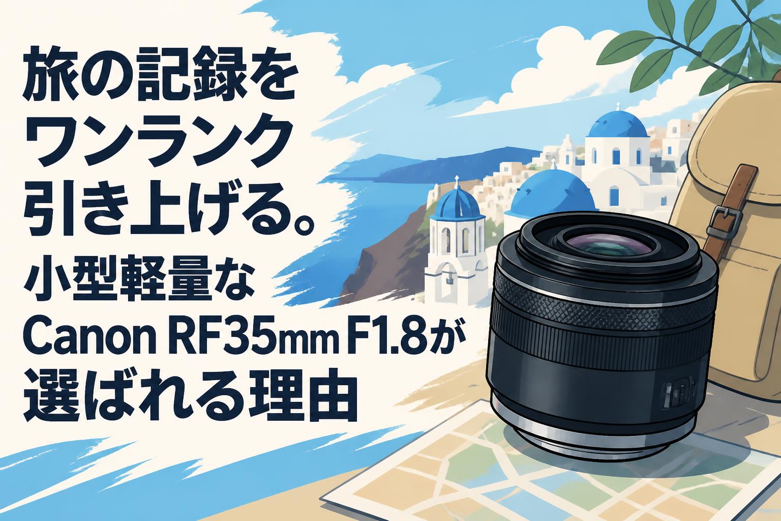 旅の記録をワンランク引き上げる。小型軽量なCanon RF35mm F1.8が選ば