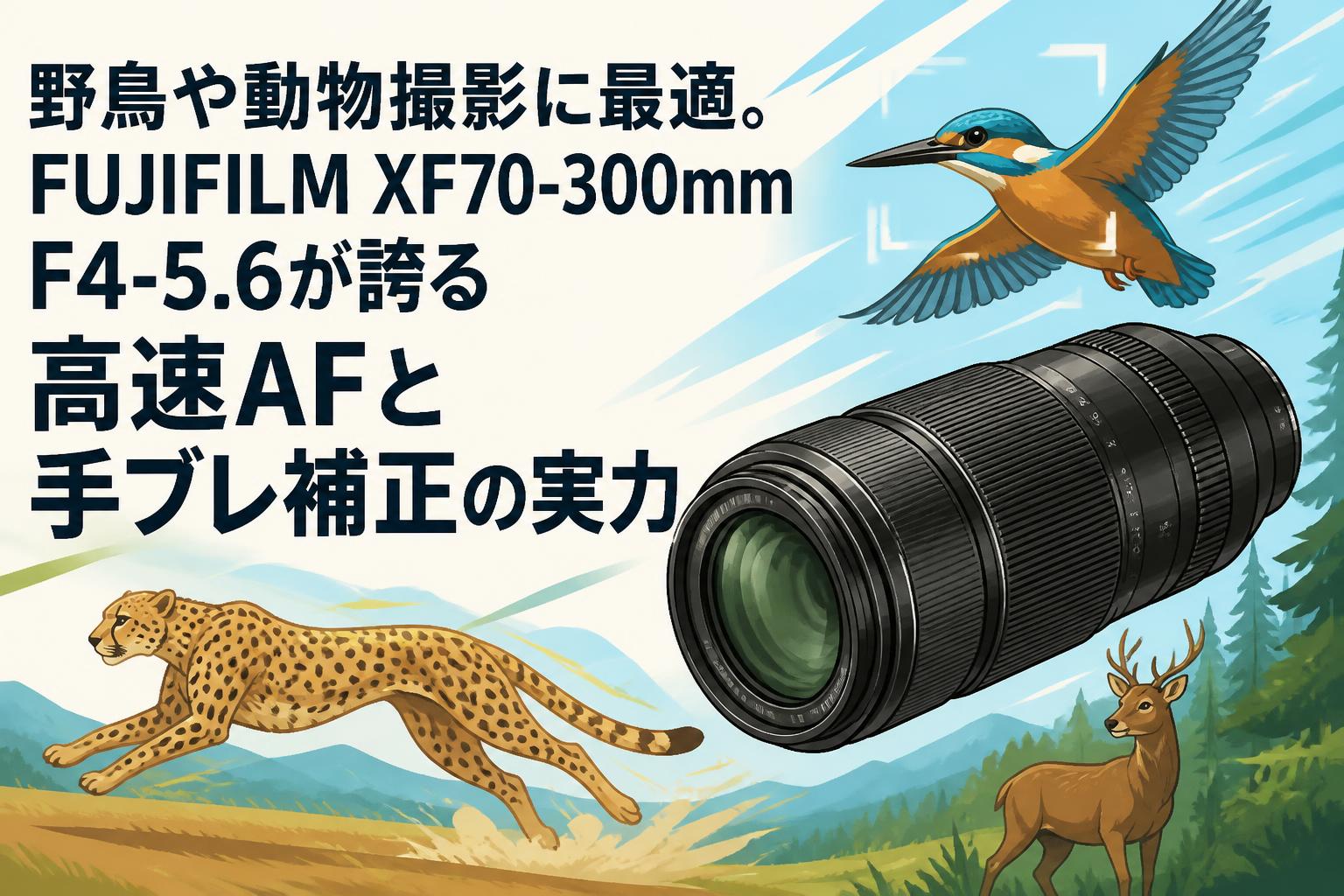 野鳥や動物撮影に最適。FUJIFILM XF70-300mm F4-5.6が誇る高速AFと手