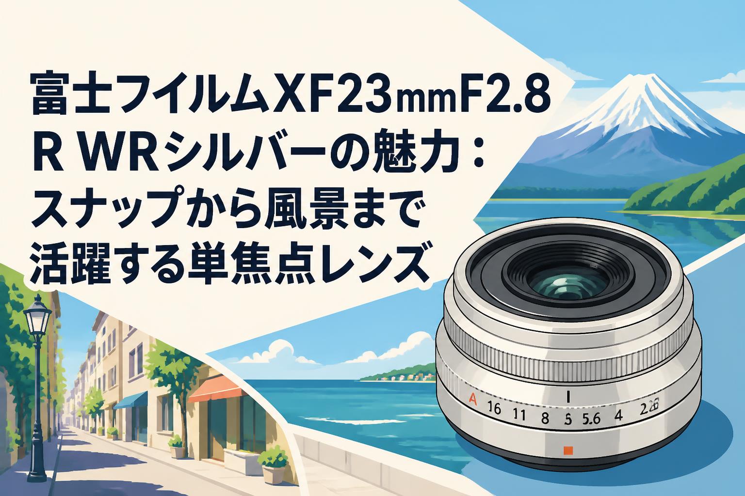 F 2点おまとめ 富士フイルムXF23mmF2.8 R WRシルバーの魅力：スナップから風景まで