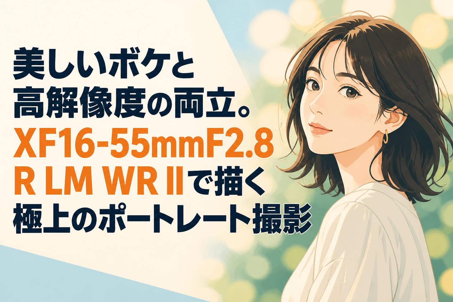 女性のポートレート リトグラフ風 美しいボケと高解像度の両立。XF16-55mmF2.8 R LM WR IIで描く極上の