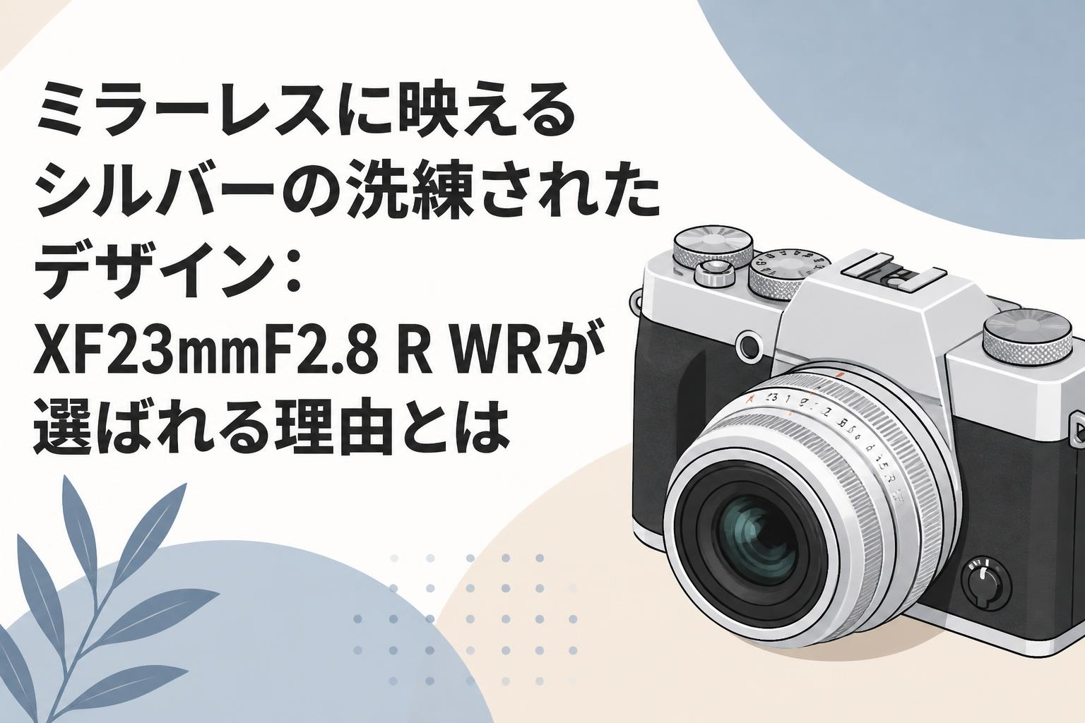 MINOLTA シルバー 一眼レフカメラ TAMRONレンズ ミラーレスに映えるシルバーの洗練されたデザイン：XF23mmF2.8 R WRが