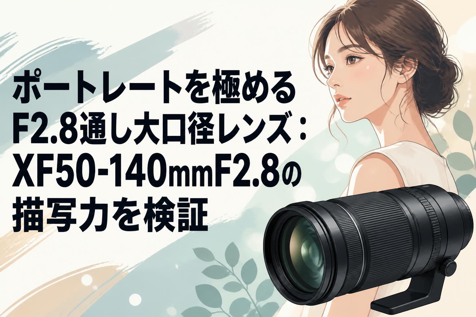 ポートレートを極めるF2.8通し大口径レンズ：XF50-140mmF2.8の描写力を