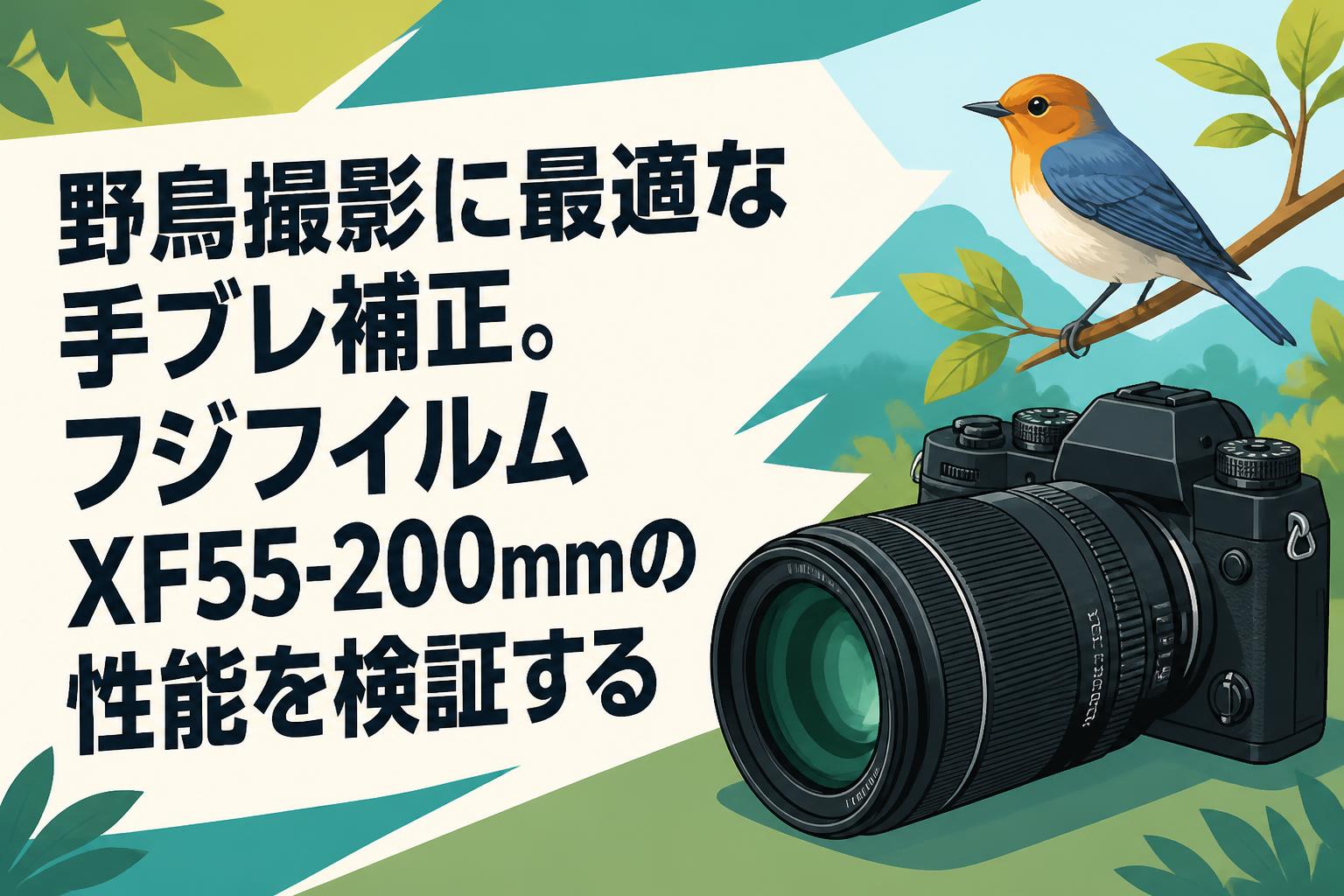 野鳥撮影に最適な手ブレ補正。フジフイルムXF55-200mmの性能を検証する