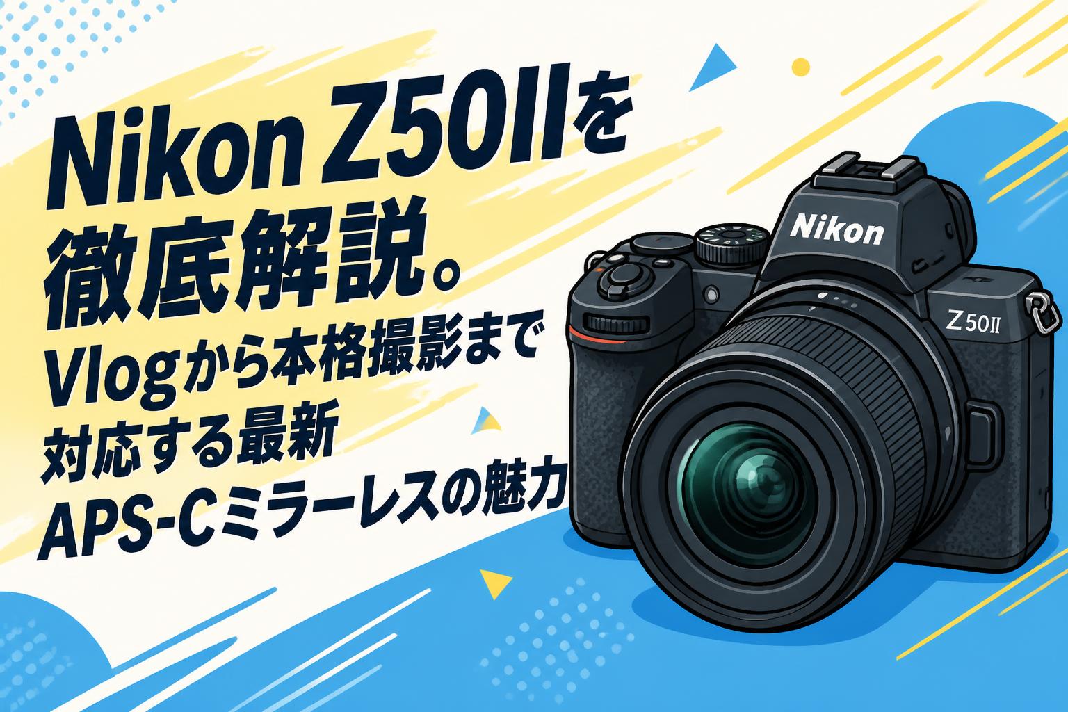 Nikon Z50IIを徹底解説。Vlogから本格撮影まで対応する最新APS-Cミラー