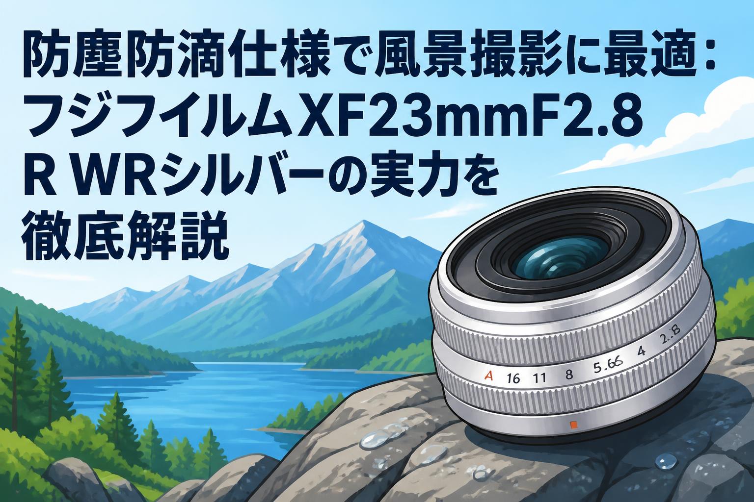 防塵防滴仕様で風景撮影に最適：フジフイルムXF23mmF2.8 R WRシルバー