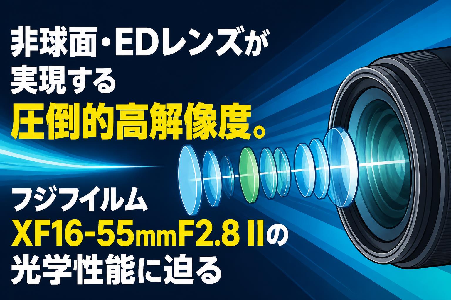 非球面・EDレンズが実現する圧倒的高解像度。フジフイルムXF16-55mmF2