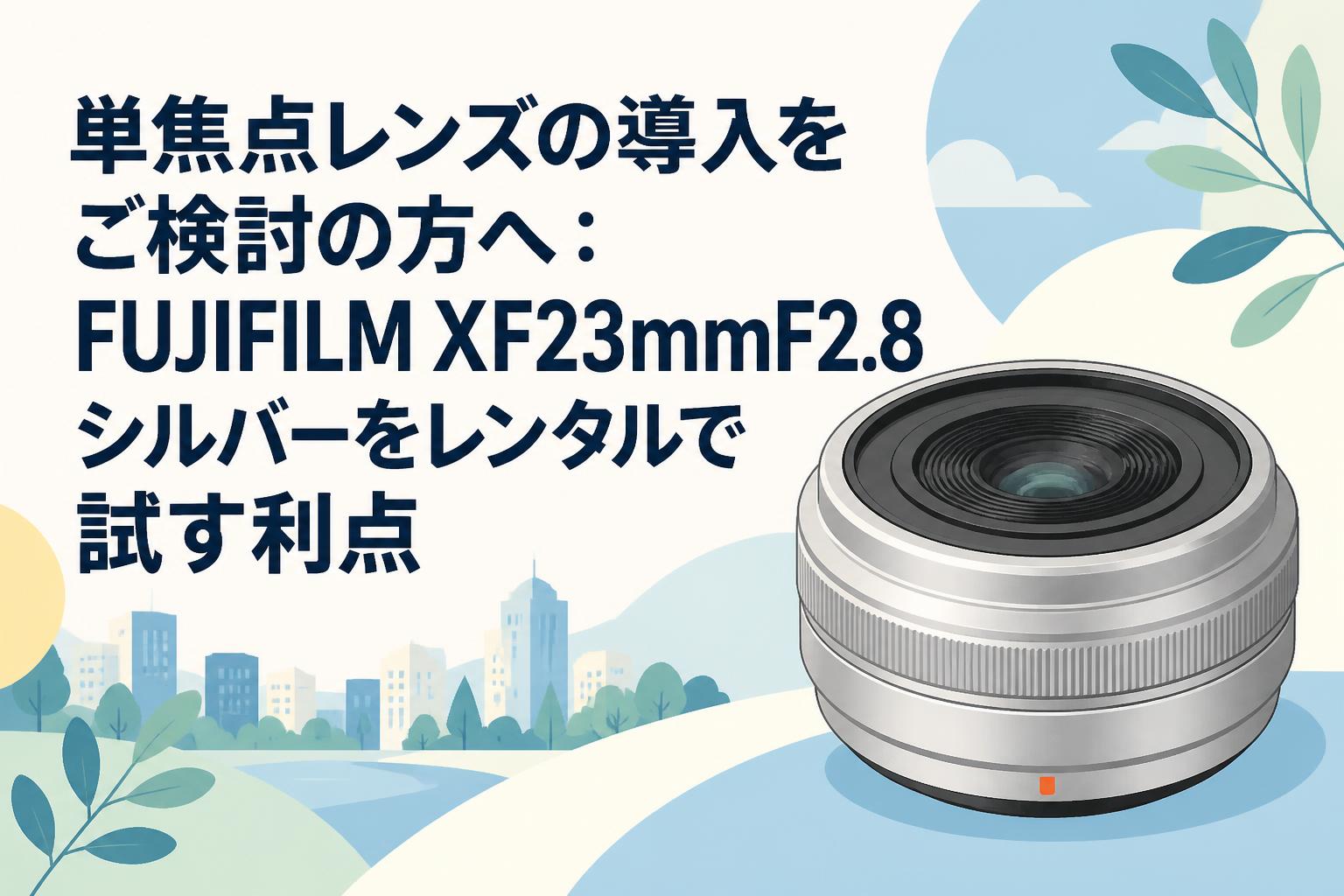 単焦点レンズの導入をご検討の方へ：FUJIFILM XF23mmF2.8シルバーを