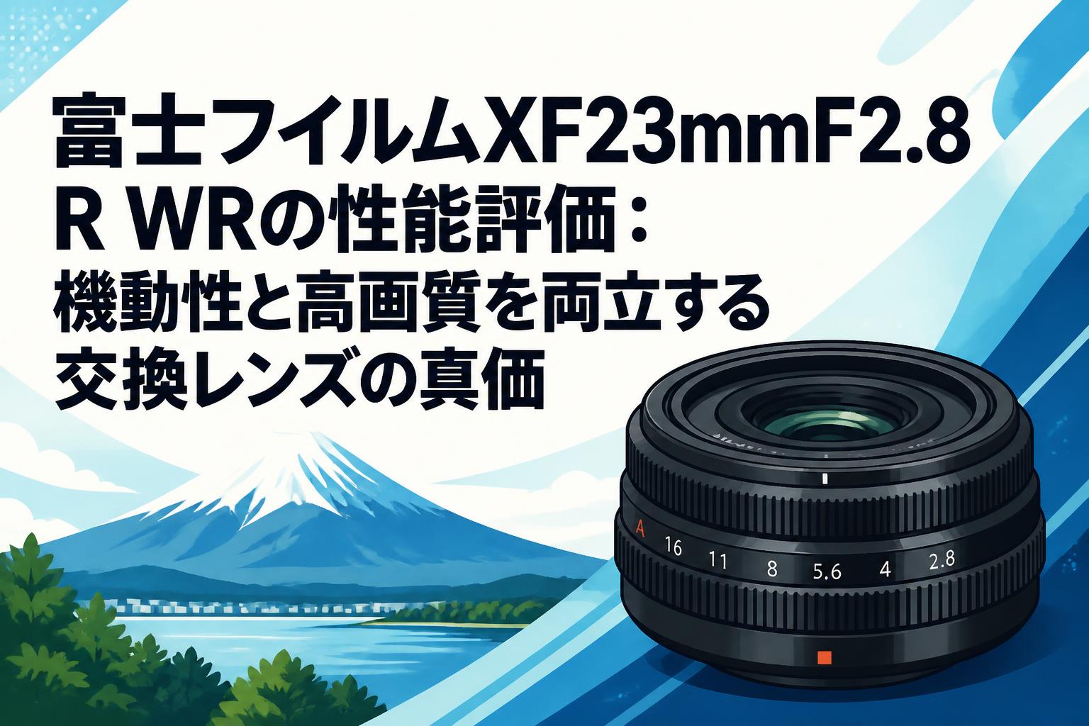富士フイルムXF23mmF2.8 R WRの性能評価：機動性と高画質を両立する