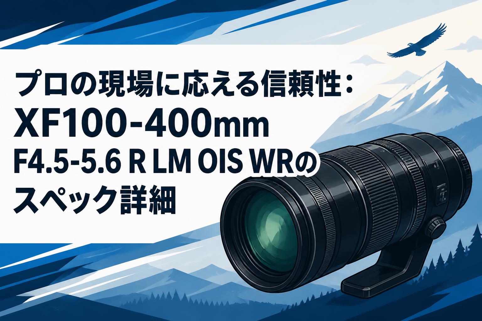 プロの現場に応える信頼性：XF100-400mm F4.5-5.6 R LM OIS WRの