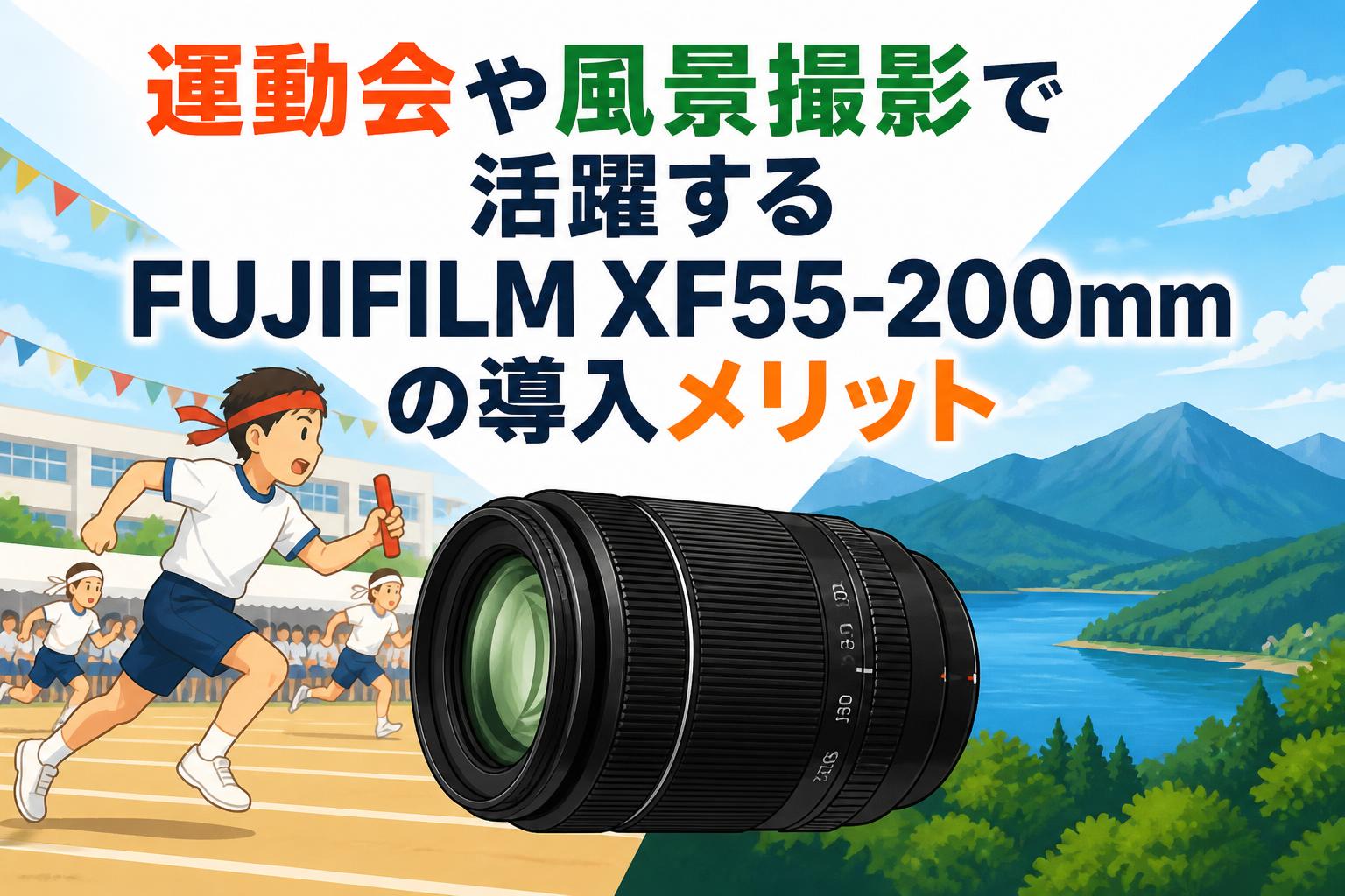 運動会や風景撮影で活躍するFUJIFILM XF55-200mmの導入メリット