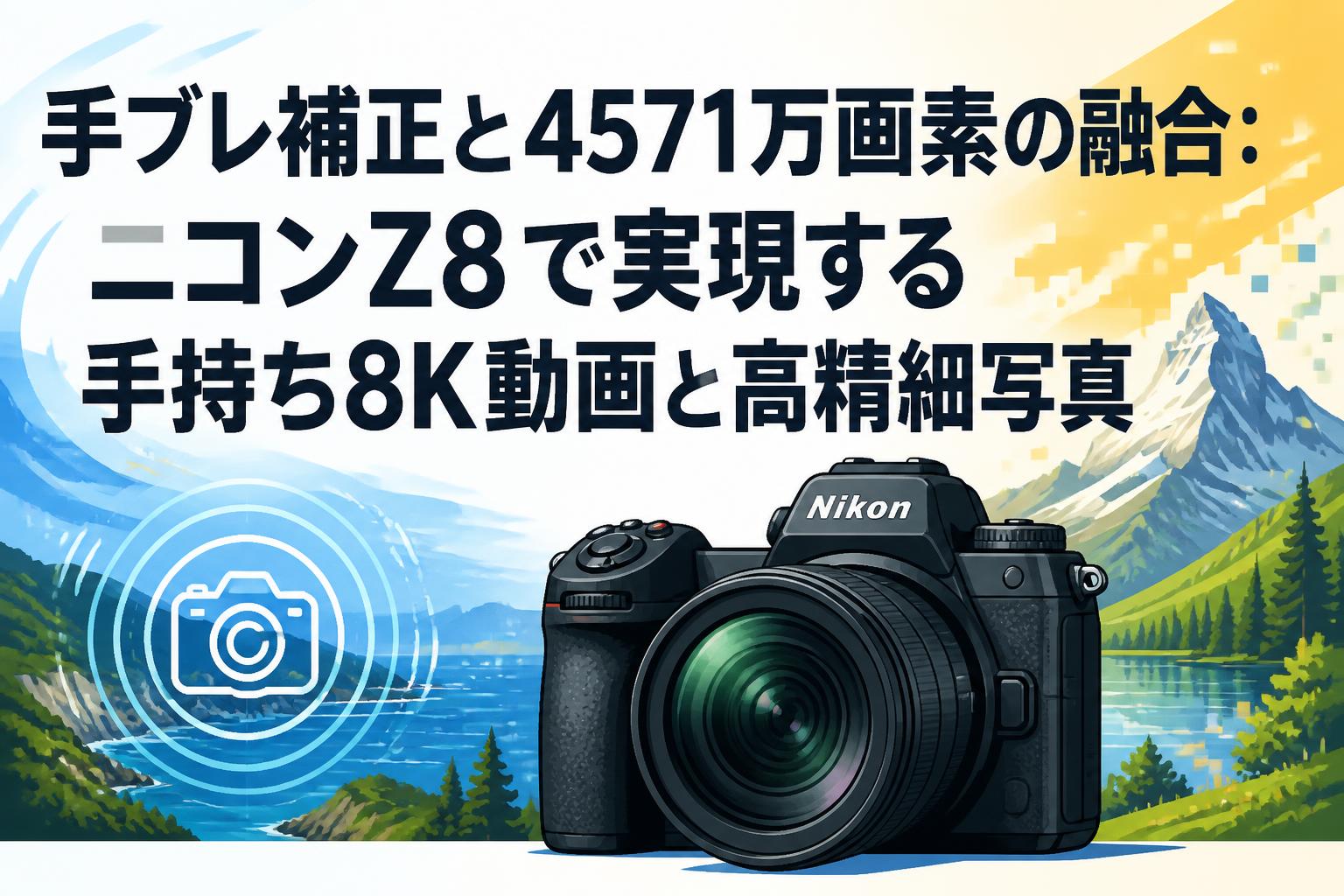 手ブレ補正と4571万画素の融合：ニコンZ8で実現する手持ち8K動画と高