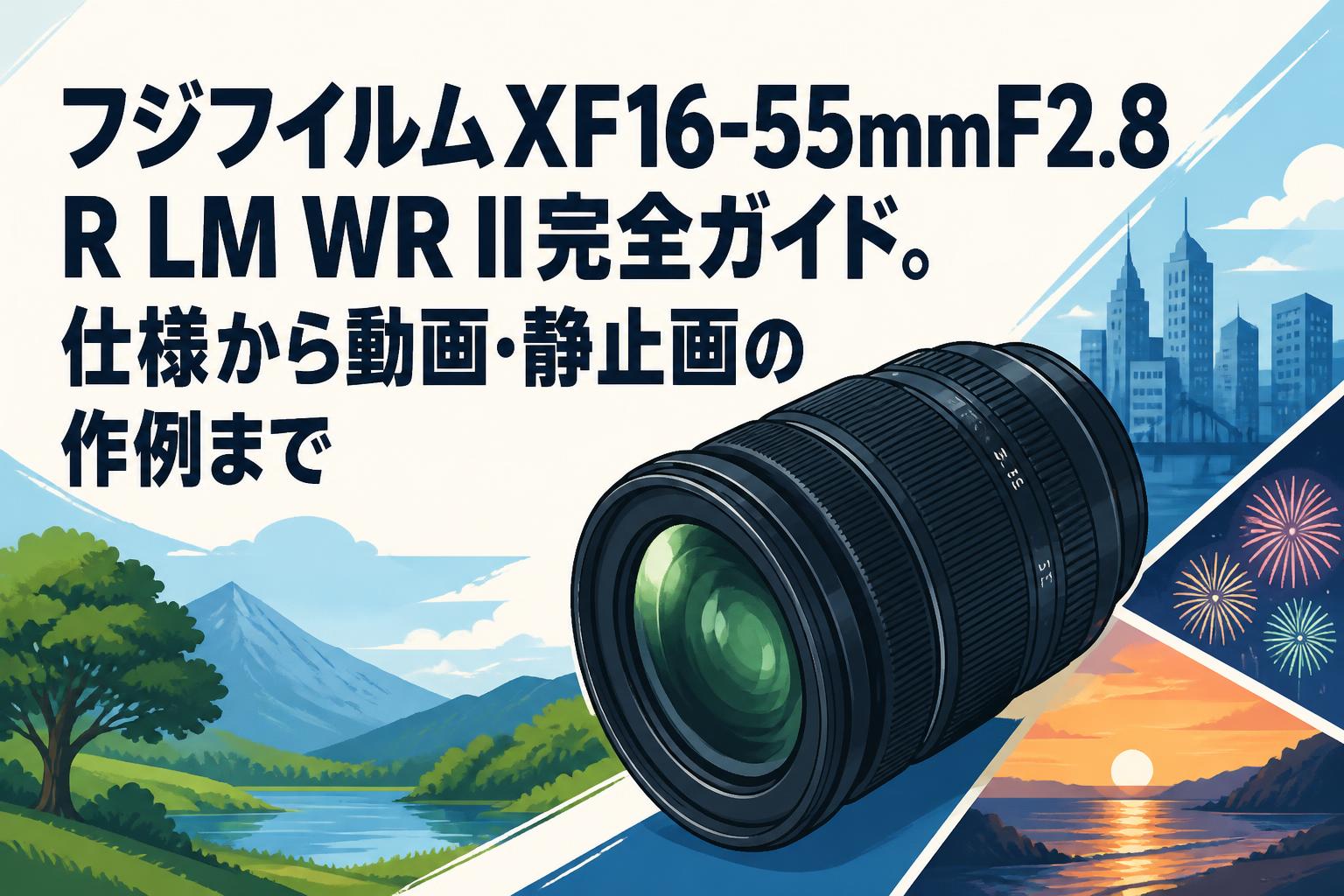 フジフイルムXF16-55mmF2.8 R LM WR II完全ガイド。仕様から動画・静止