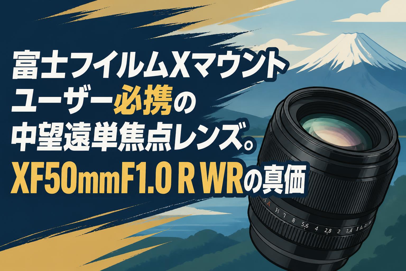 富士フイルムXマウントユーザー必携の中望遠単焦点レンズ。XF50mmF1.0