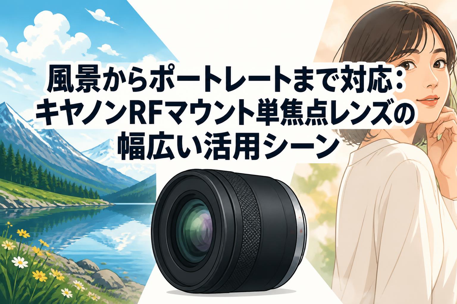 風景からポートレートまで対応：キヤノンRFマウント単焦点レンズの