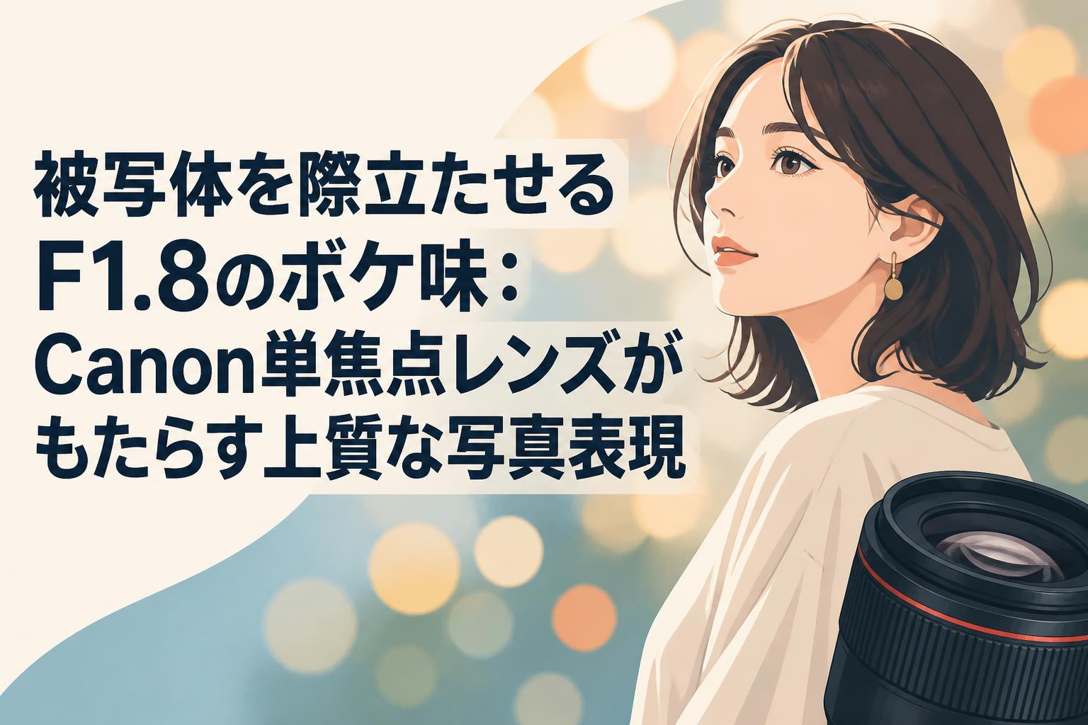 被写体を際立たせるF1.8のボケ味：Canon単焦点レンズがもたらす上質な