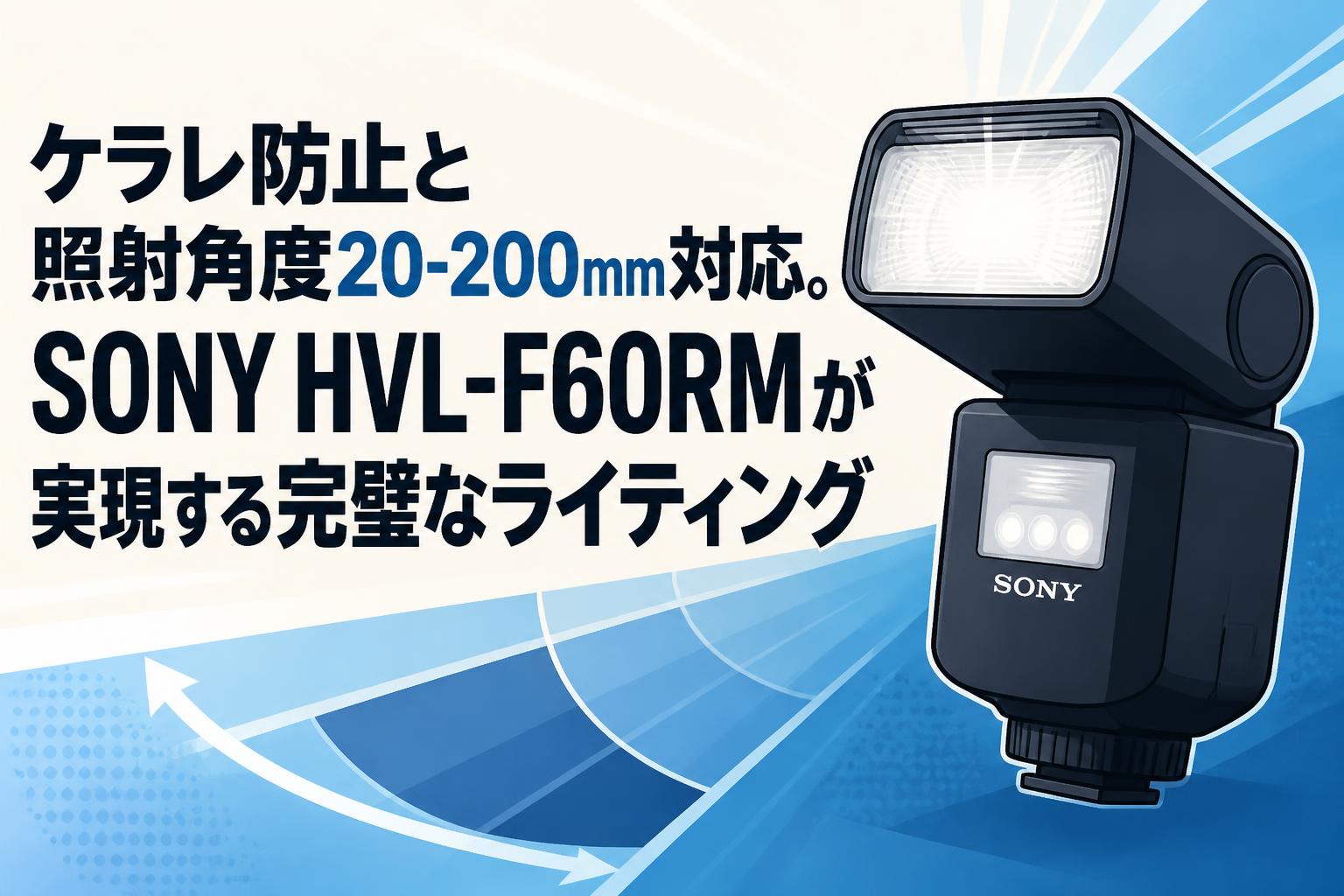 ケラレ防止と照射角度20-200mm対応。SONY HVL-F60RMが実現する完璧な