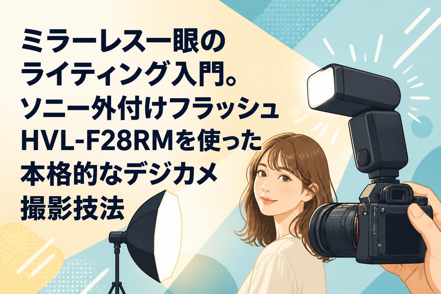 ミラーレス一眼のライティング入門。ソニー外付けフラッシュHVL-F28RM