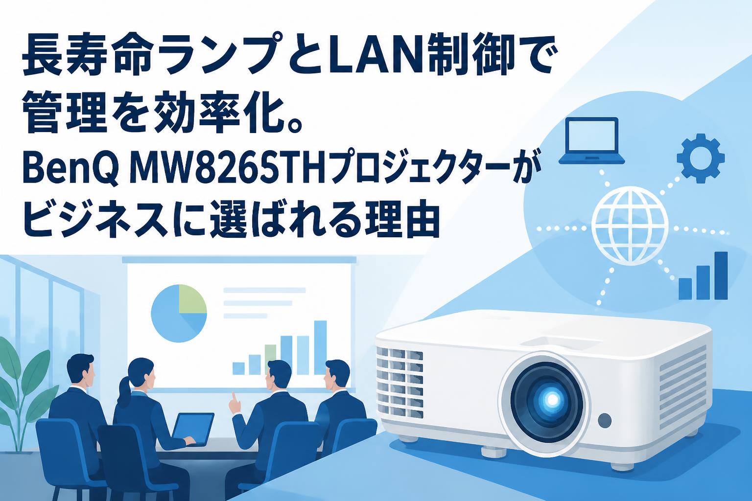 長寿命ランプとLAN制御で管理を効率化。BenQ MW826STHプロジェクターが