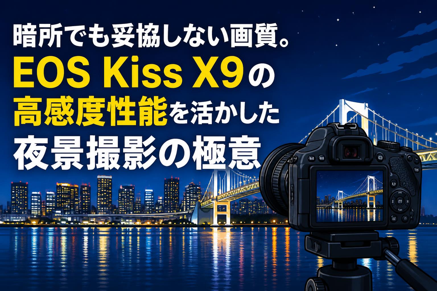 暗所でも妥協しない画質。EOS Kiss X9の高感度性能を活かした夜景撮影