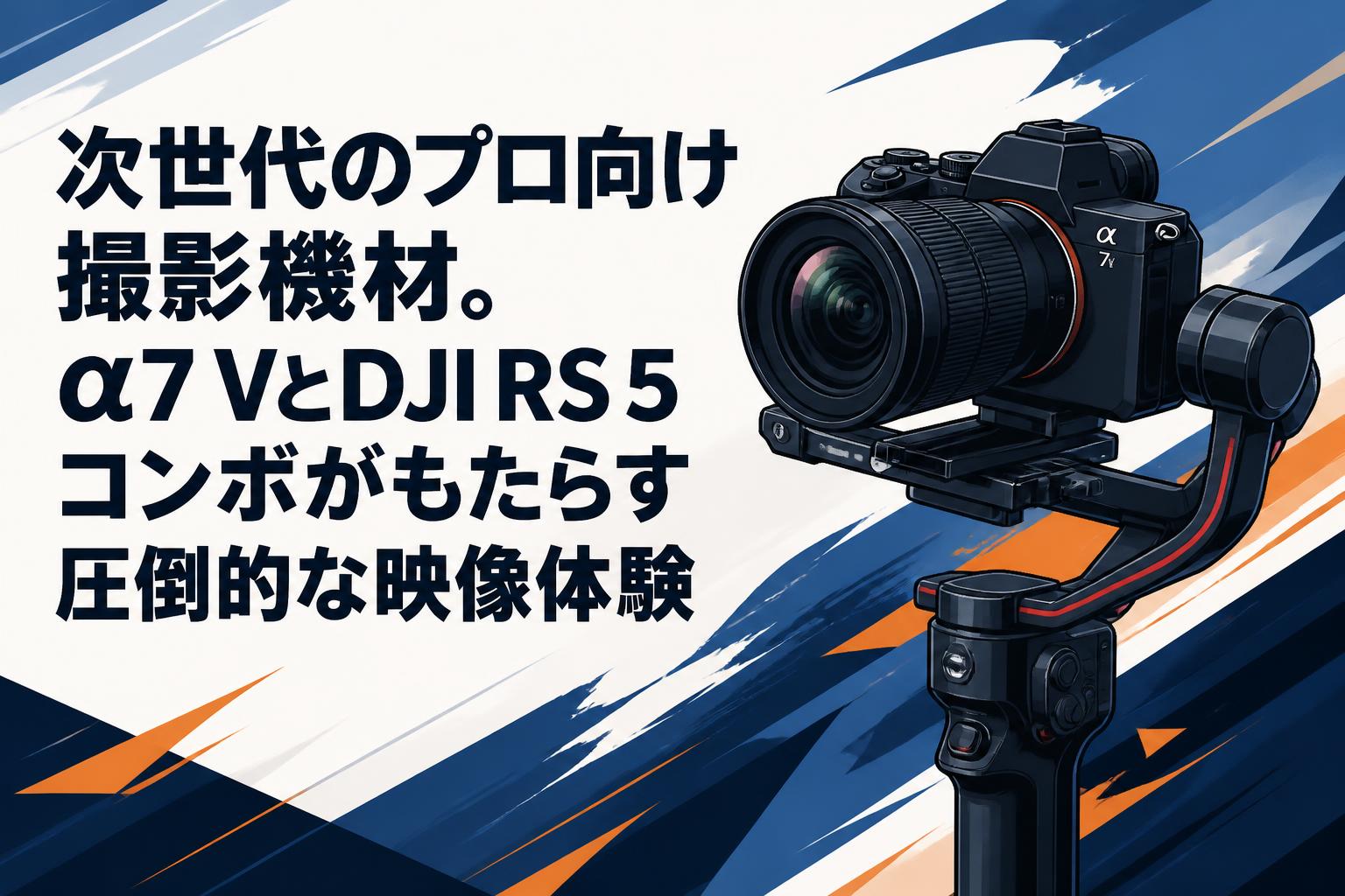 次世代のプロ向け撮影機材。α7 VとDJI RS 5コンボがもたらす圧倒的な