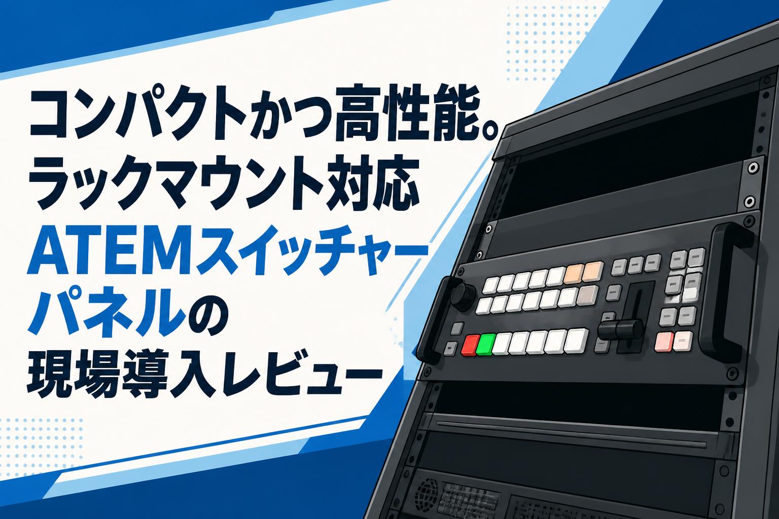 業務用ビデオスイッチャー操作パネル コンパクトかつ高性能。ラックマウント対応ATEMスイッチャーパネルの
