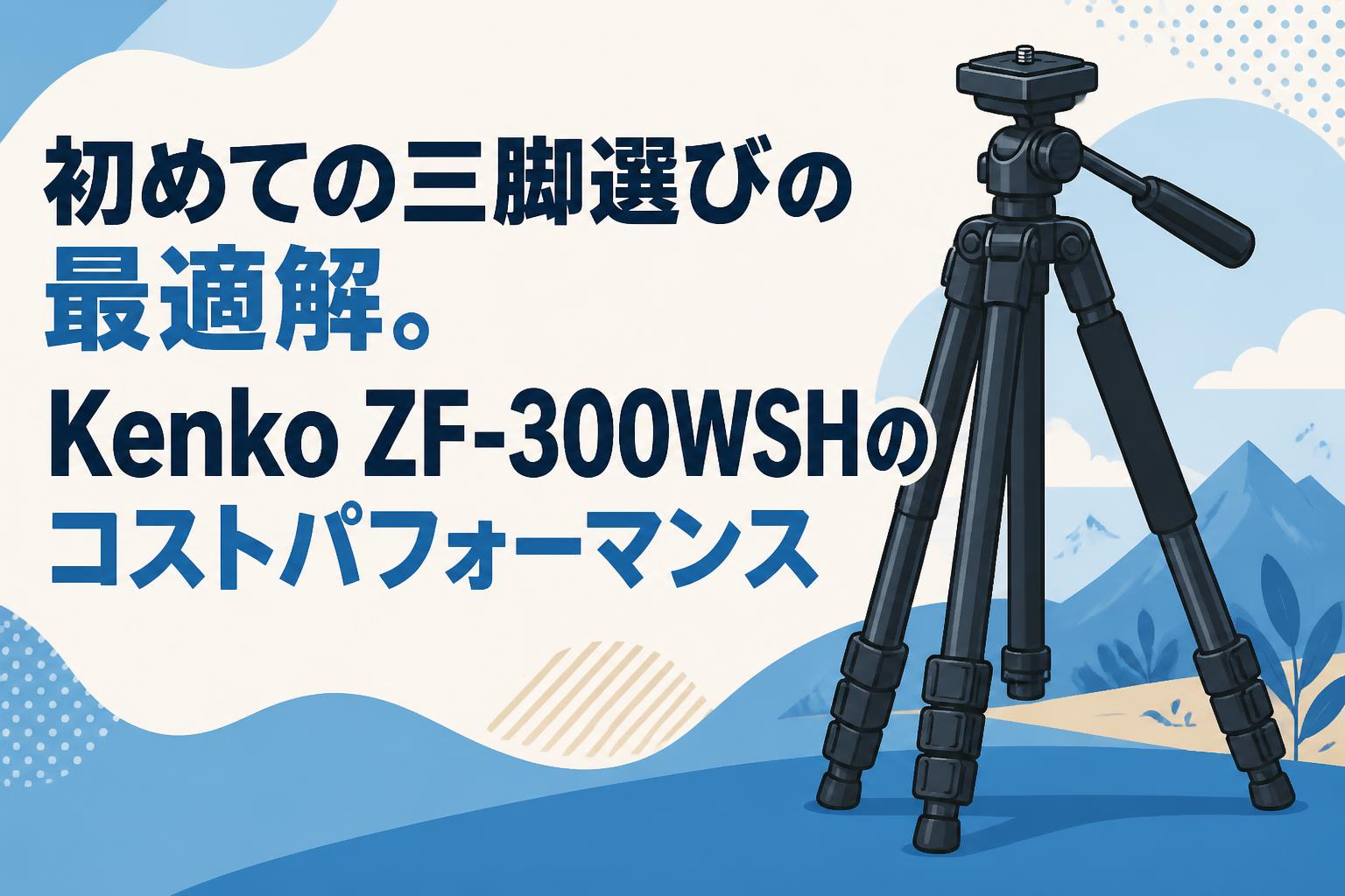 初めての三脚選びの最適解。Kenko ZF-300WSHのコストパフォーマンス