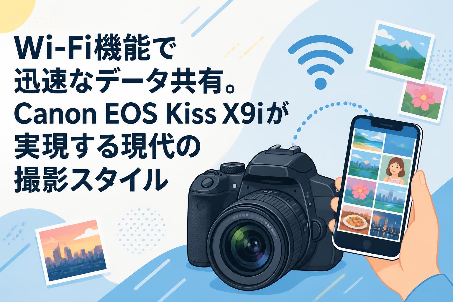 Wi-Fi機能で迅速なデータ共有。Canon EOS Kiss X9iが実現する現代の