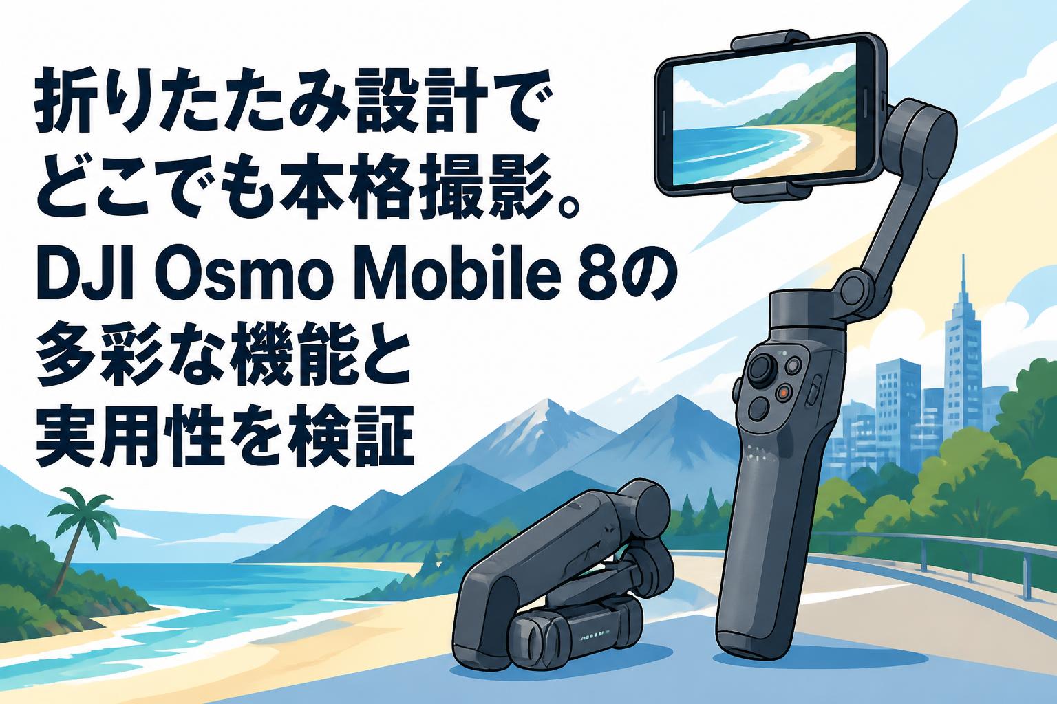 折りたたみ設計でどこでも本格撮影。DJI Osmo Mobile 8の多彩な機能と