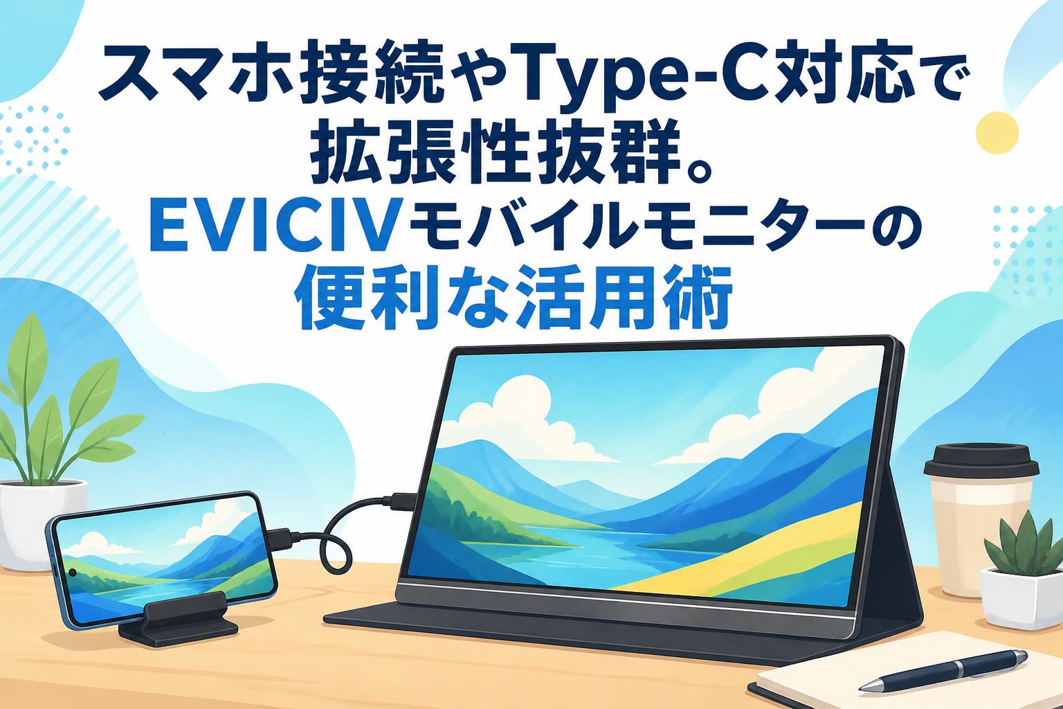 スマホ接続やType-C対応で拡張性抜群。EVICIVモバイルモニターの便利な活用術 | PANDA TIMES(パンダタイムス)