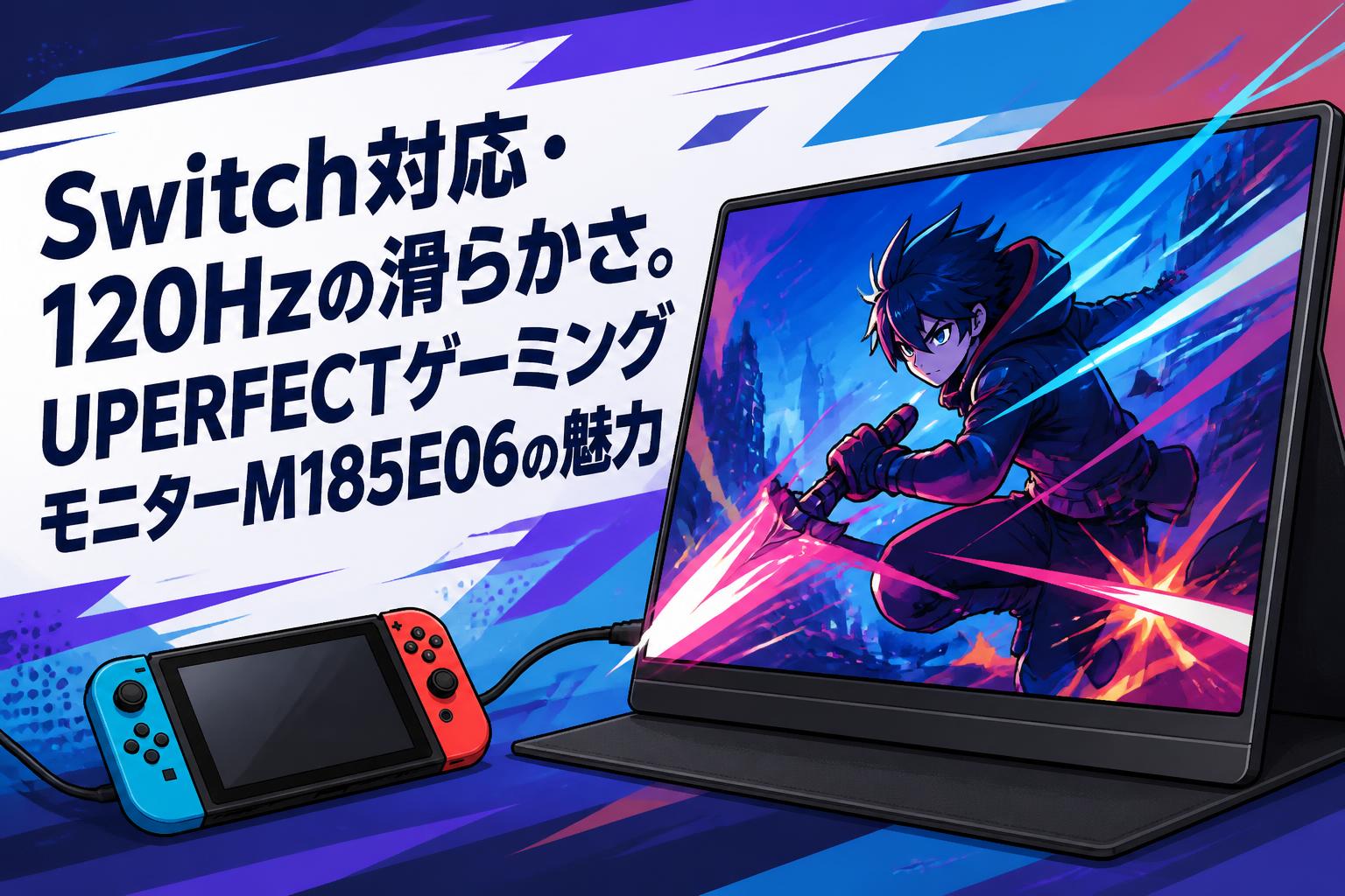 Switch対応・120Hzの滑らかさ。UPERFECTゲーミングモニターM185E06の