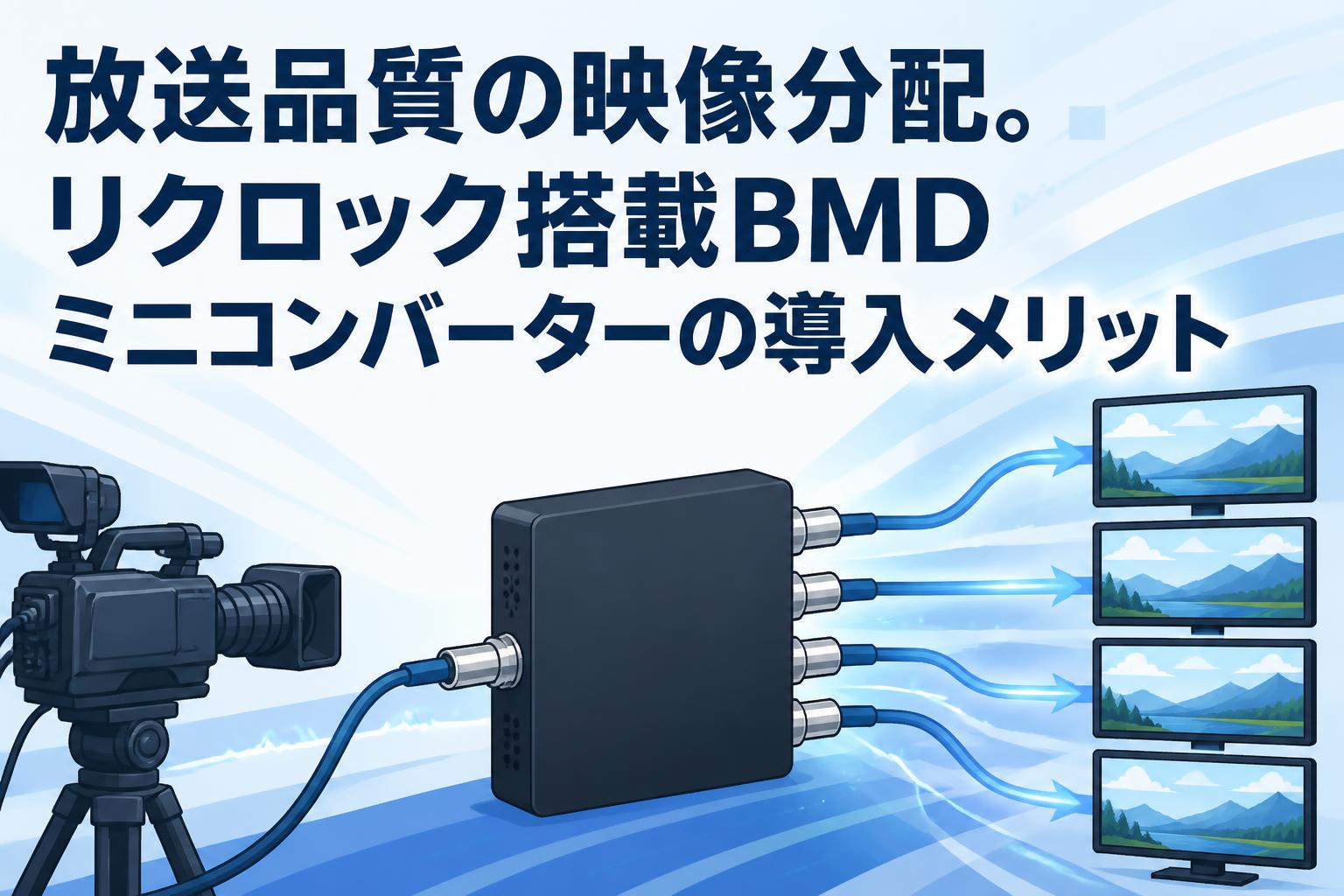 放送品質の映像分配。リクロック搭載BMDミニコンバーターの導入