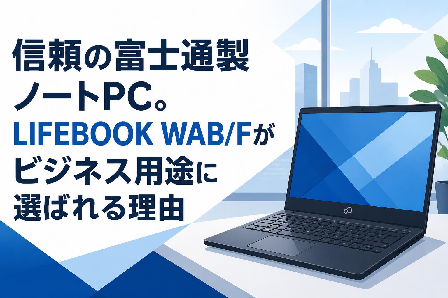 2022年製 LIFEBOOK WAB/F 256GB/8GB/Office 信頼の富士通製ノートPC。LIFEBOOK WAB/Fがビジネス用途に選ばれる理由